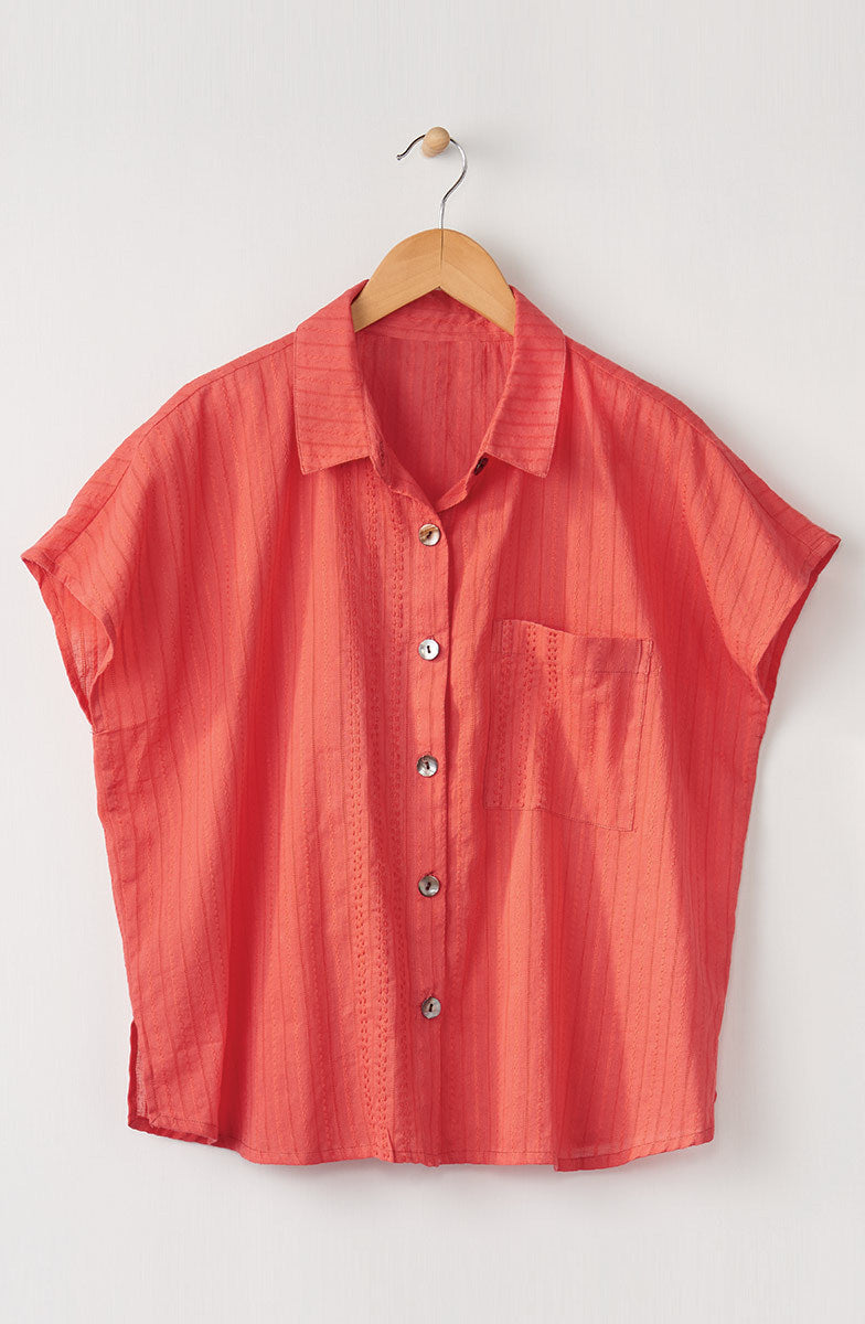 Adira Lightweight Cap-Sleeve Shirt