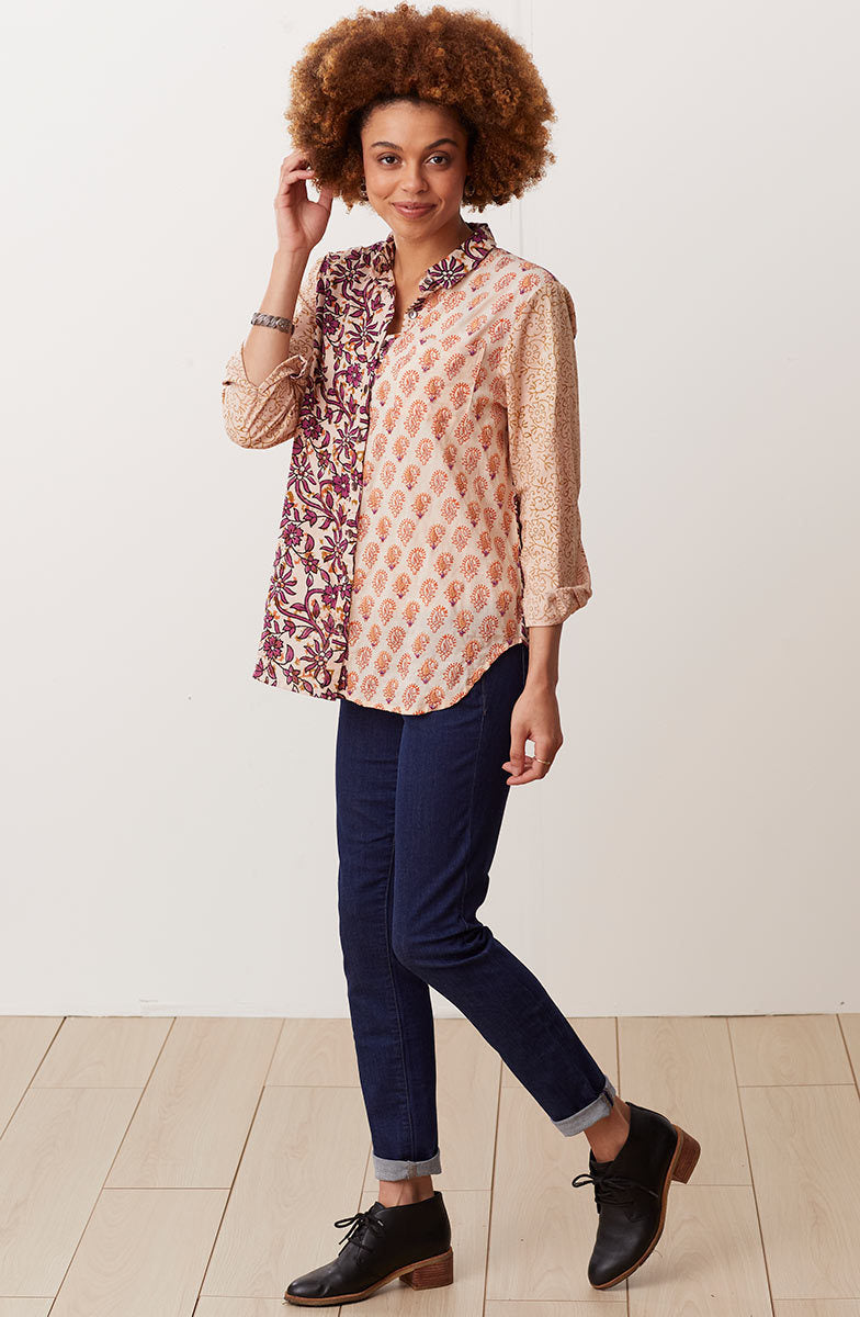 Jeevan Shirt - Powder/Multi