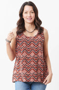 Kripa Cotton Jersey A-line Tank - Redwood