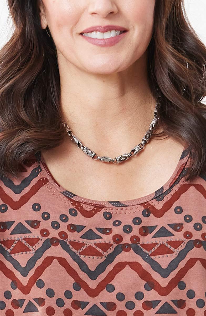 Kripa Cotton Jersey A-line Tank - Redwood