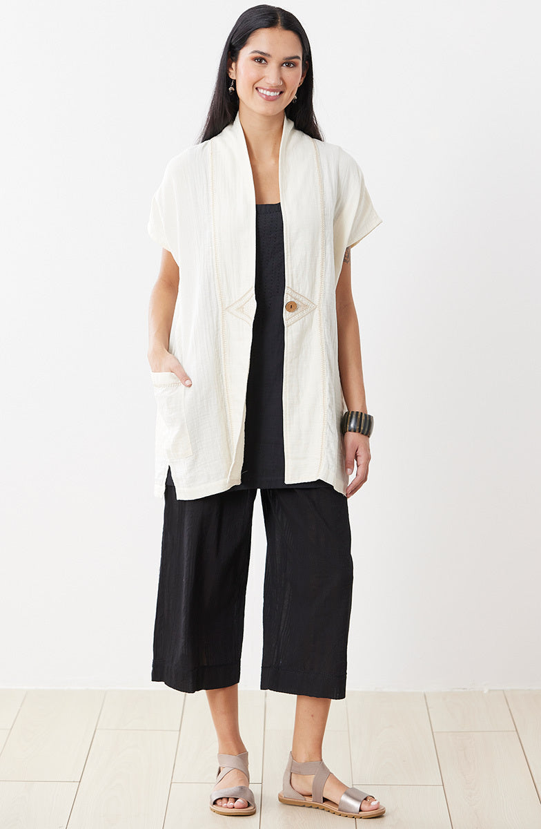 Sanju Double Gauze Long Tank