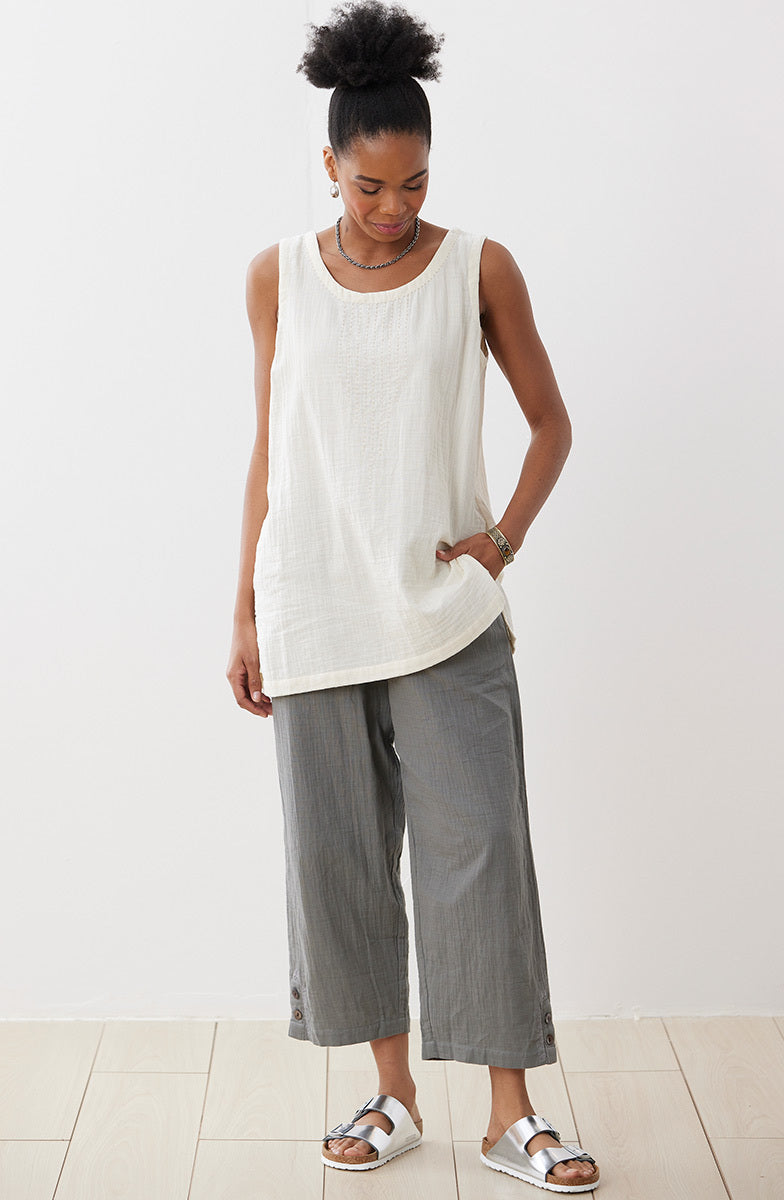 Sanju Double Gauze Long Tank