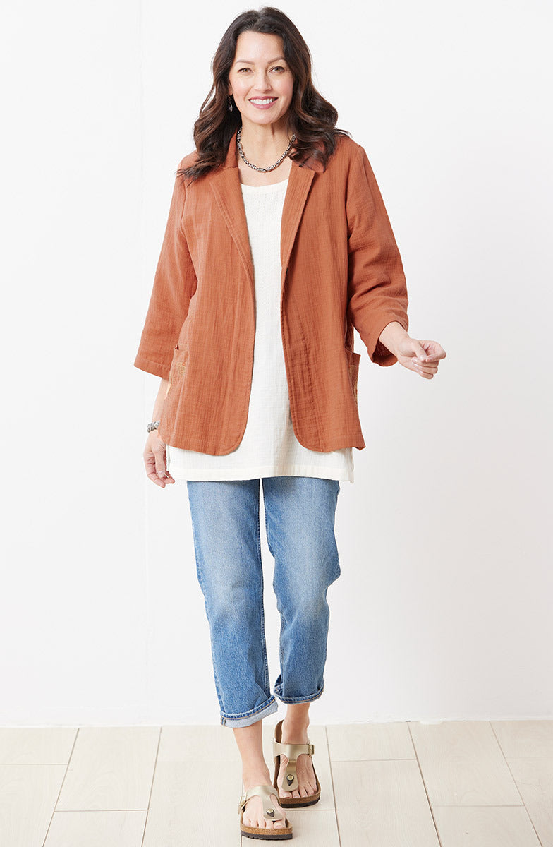 Sanju Double Gauze Long Tank