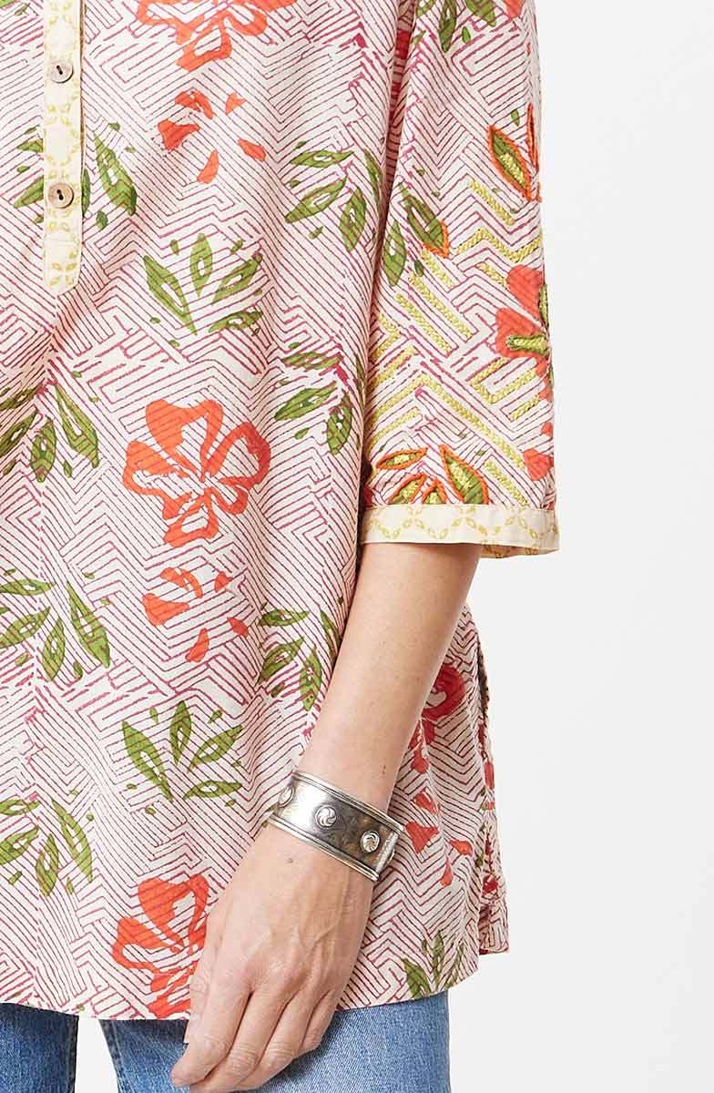 Kushali Organic Tunic - Strawberry/Multi