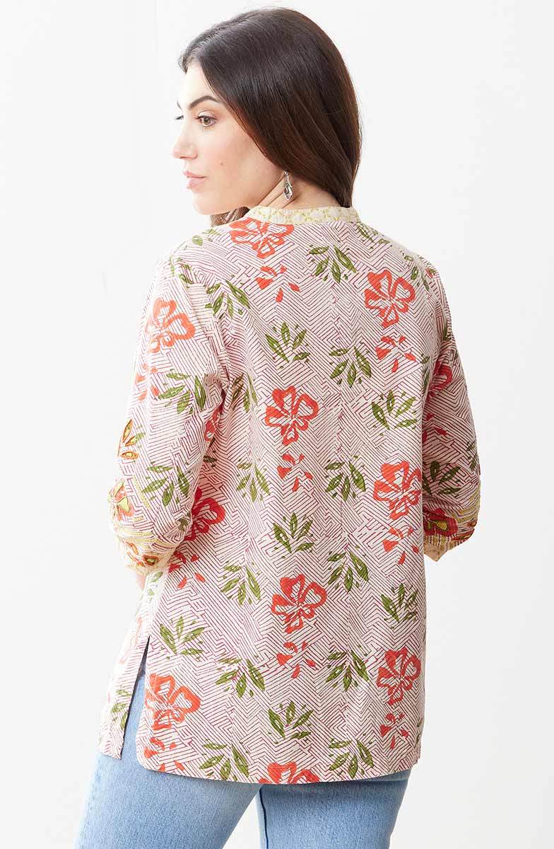 Kushali Organic Tunic - Strawberry/Multi