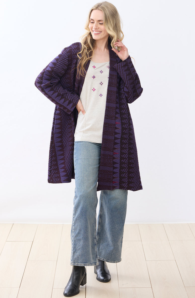 Kripa Cotton Jersey A-line Tank - Oatmeal