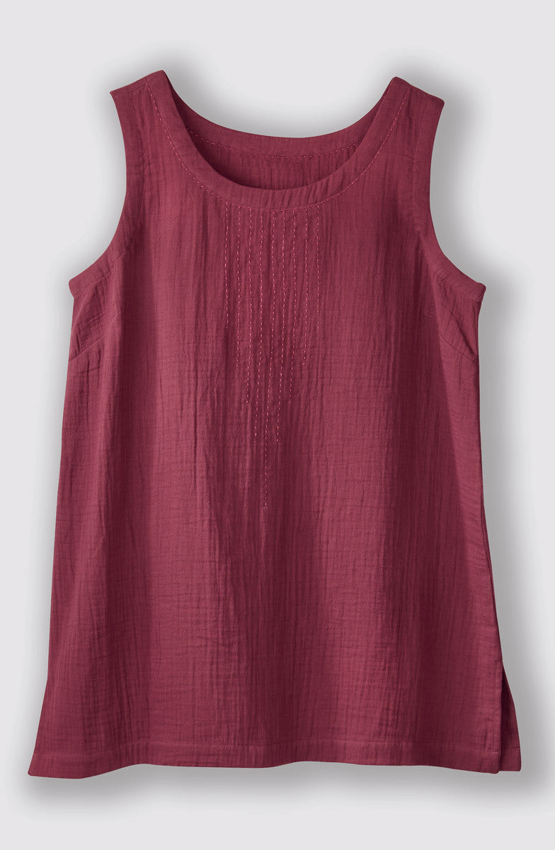 Sanju Double Gauze Long Tank