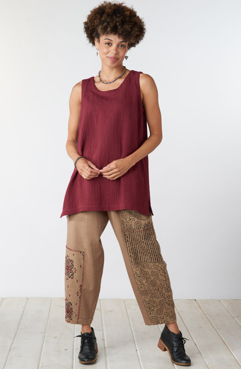 Sanju Double Gauze Long Tank