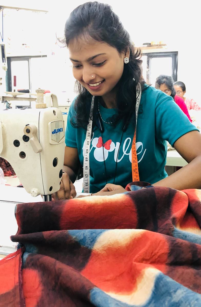 Rimsha 3/4-Sleeve Popover Swing Top - Indigo/Multi