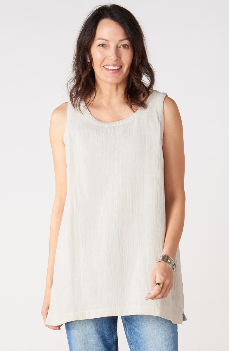 Sanju Double Gauze Long Tank