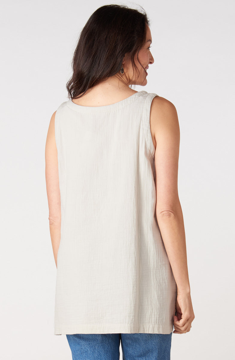 Sanju Double Gauze Long Tank