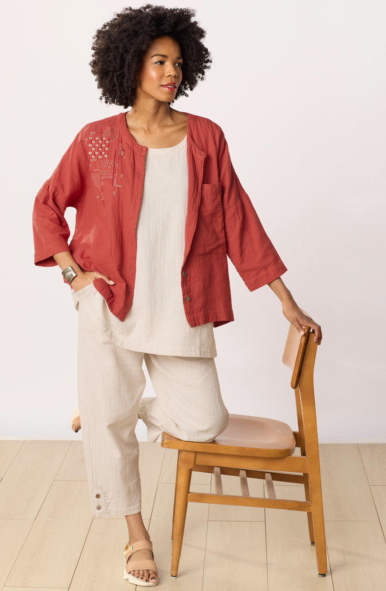 Sanju Double Gauze Long Tank