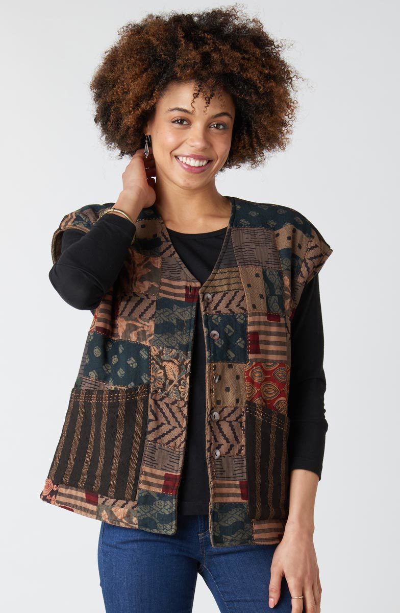 Cotton Lycra Knit Long-Sleeve Layering Tee - Black