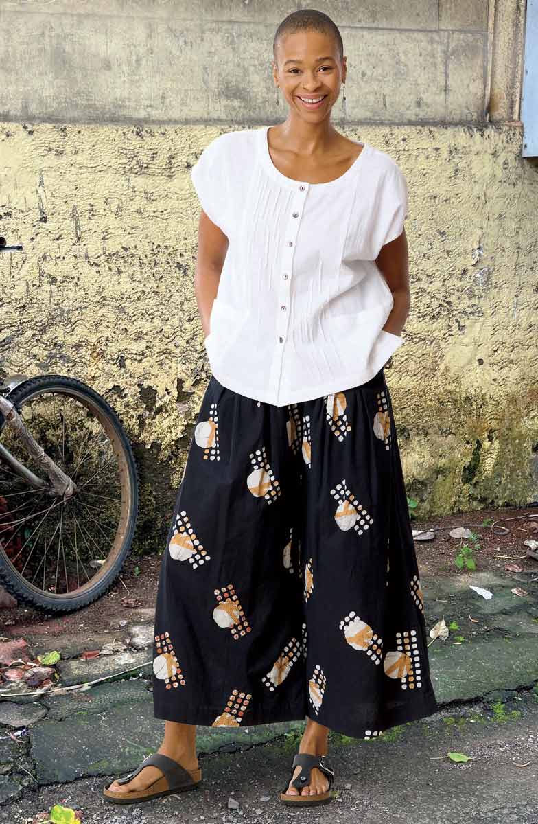 Rishi Cap Sleeve Boxy Top - Soft white